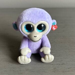 Ty Beanie Boos Mini Boo Blueberry Purple Lavender Monkey Collectible Figurine 2"